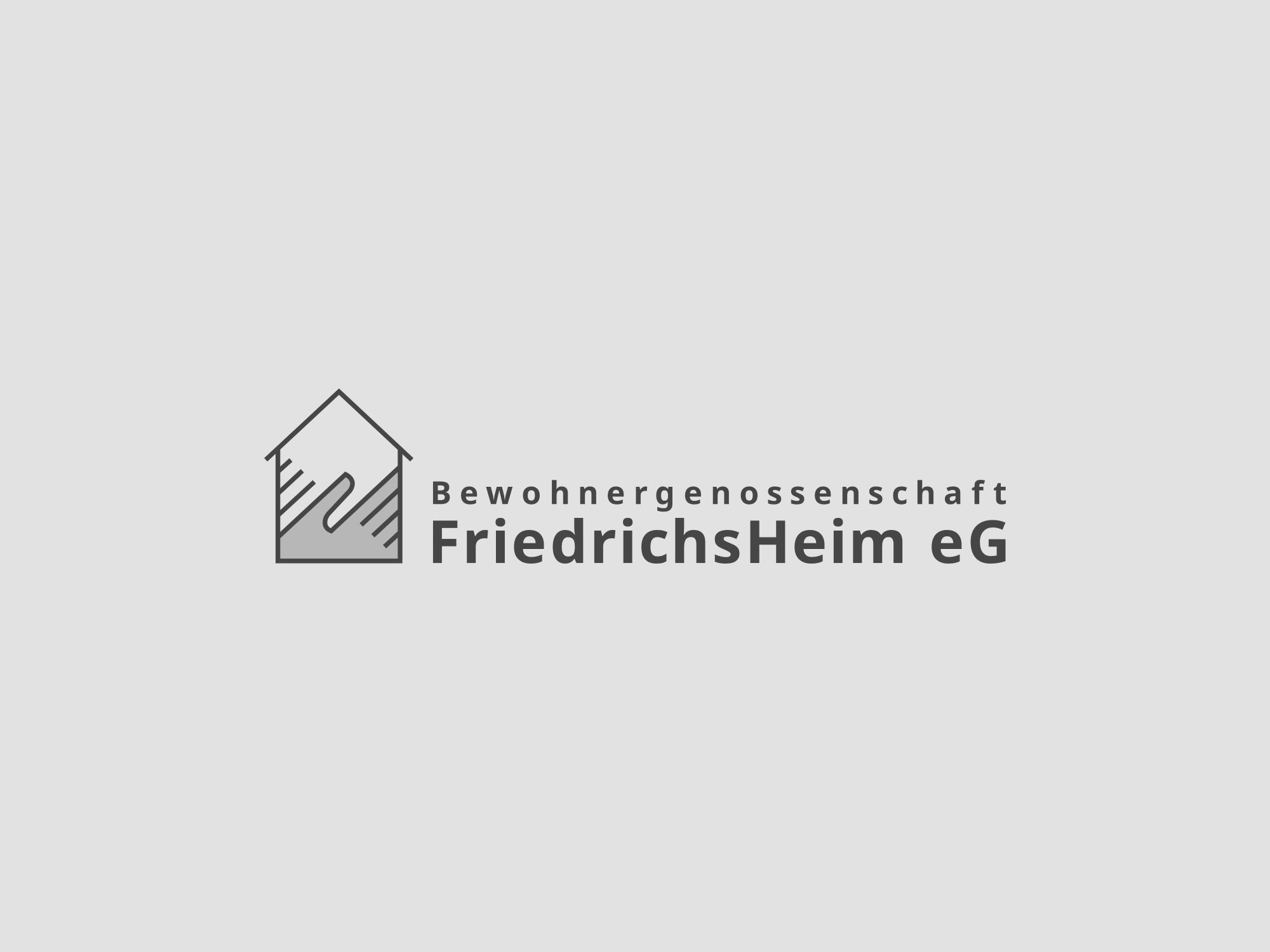 Schriftzug, Logo Bewohnergenossenschaft FriedrichsHeim eG