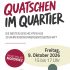 Ausschnitt Flyer "Quatschen im Quartier". Dieses Mal im Nordkiez. Freitag, 9. Oktober 2026, 15 bis 17 Uhr