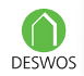 Logo DESWOS, grüner Kreis mit weißem Hausumriss